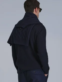 Lufian Herren Pullover - RIGHT in blau - Ärmel: langarm