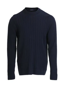 Lufian Herren Pullover - RIGHT in blau - Ärmel: langarm