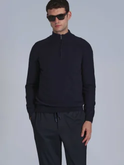 Lufian Herren Pullover - STAVAN in blau - Ärmel: langarm