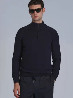 Lufian Herren Pullover - STAVAN in blau - Ärmel: langarm