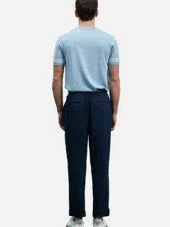 Lufian Herren Shirt - ROBERT in blau - Ärmel: kurzarm