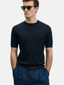 Lufian Herren Shirt - SPEAR in blau - Ärmel: kurzarm