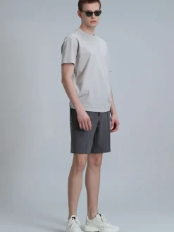 Lufian Herren Shorts - Chris in grau - Länge: knielang