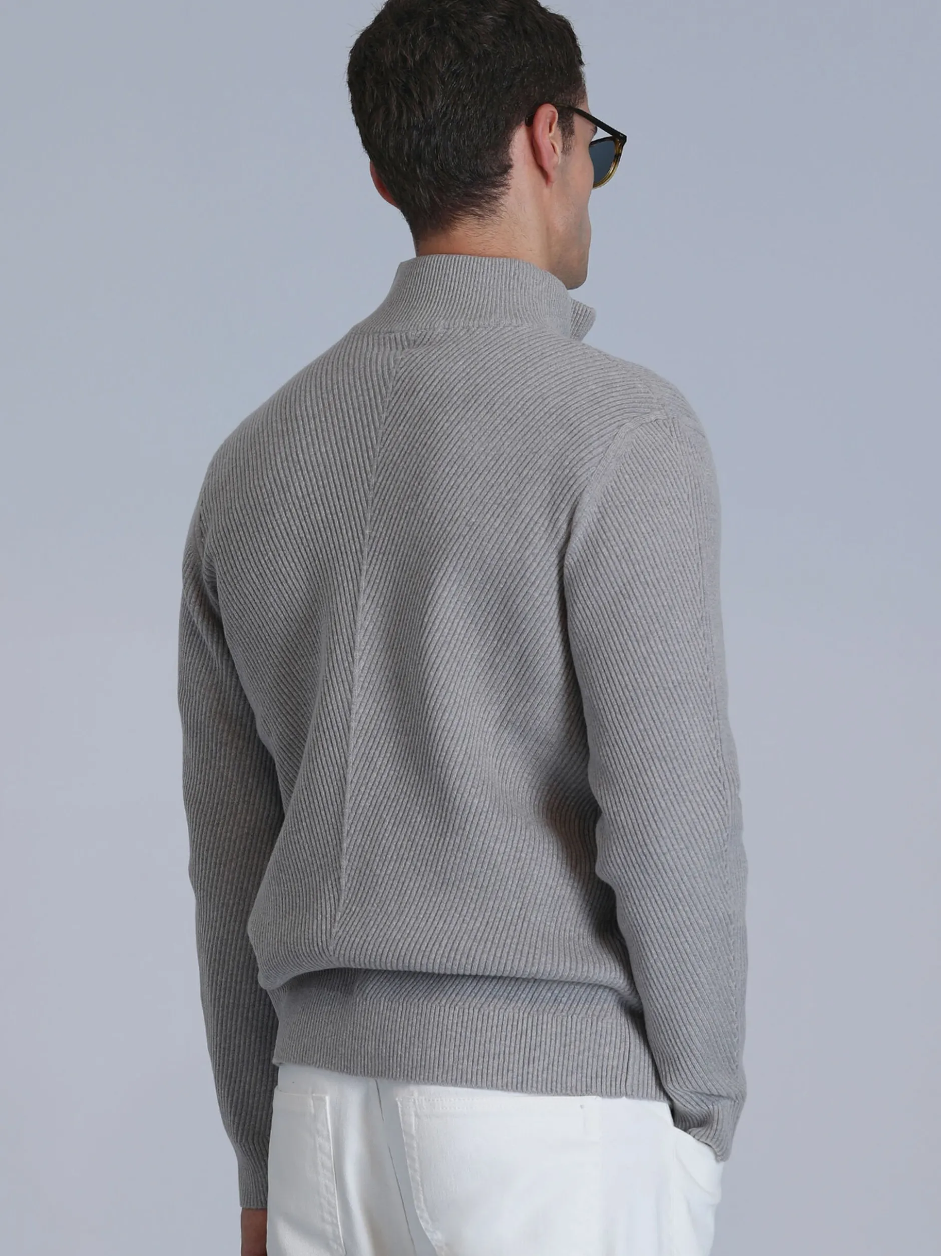 Lufian Herren Strickjacke - Road in grau