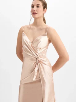 Luxuar Fashion Damen Abendkleid in gold - Länge: lang