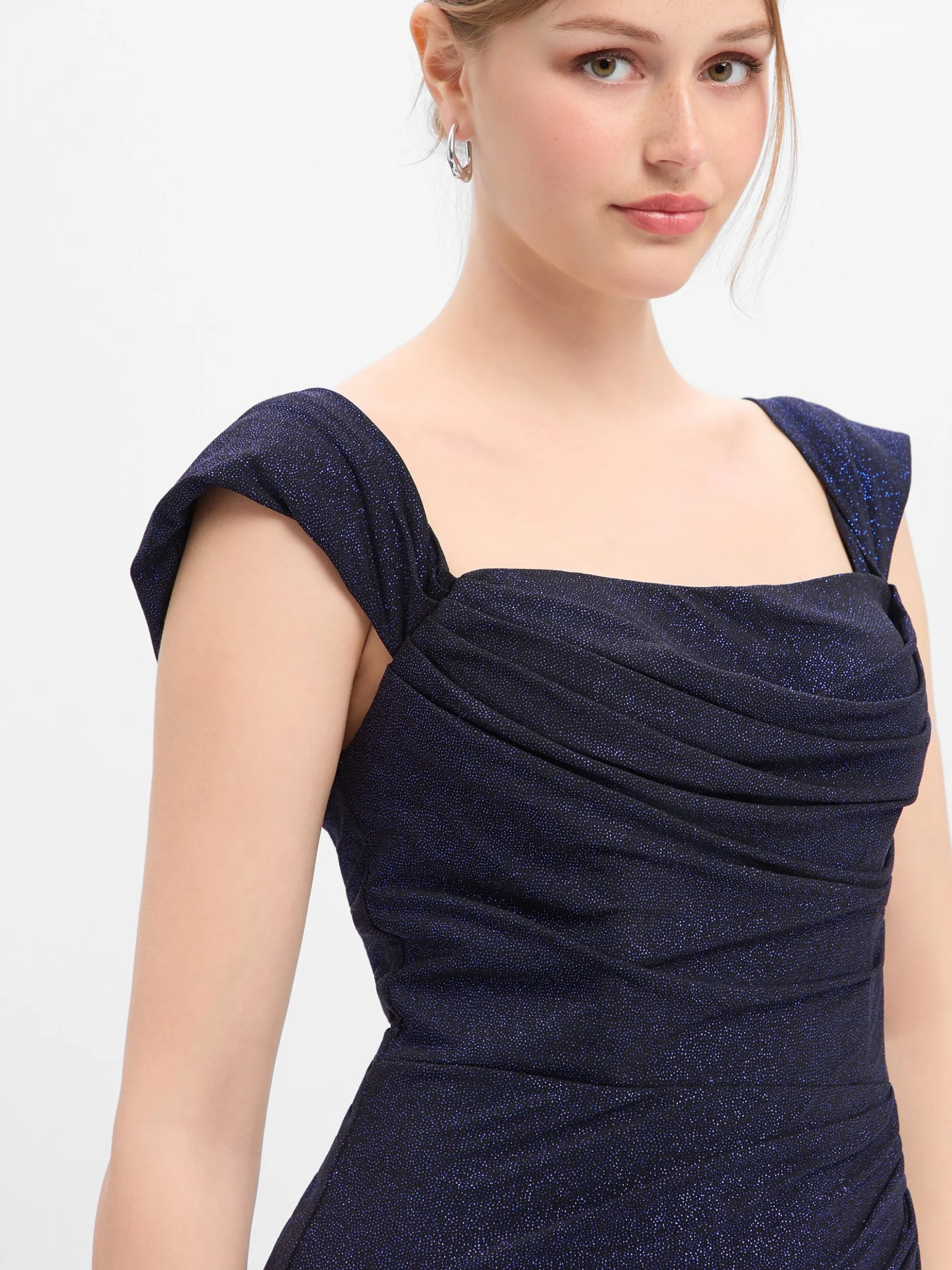 Luxuar Fashion Damen Abendkleid in schwarz royal