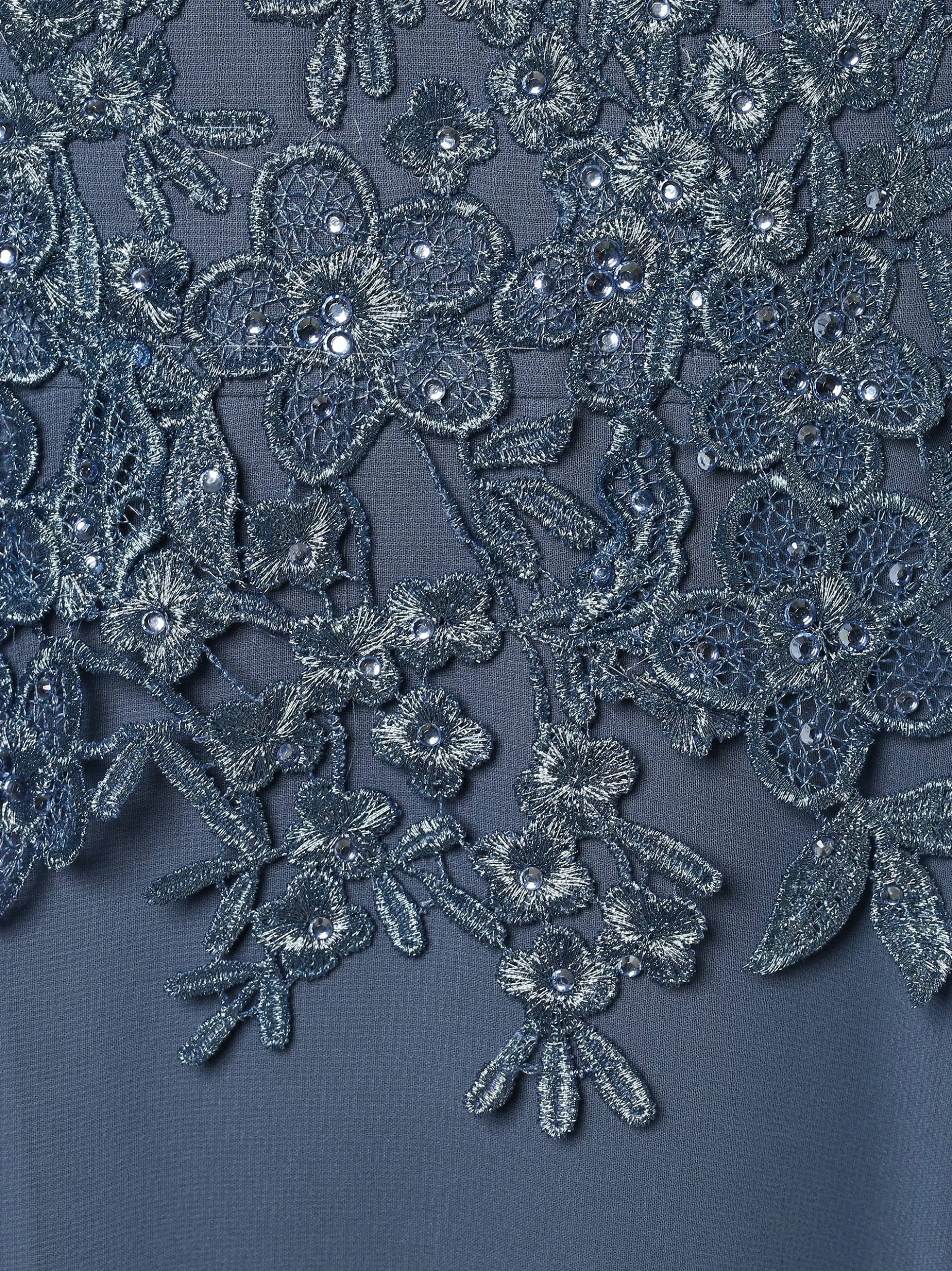 Luxuar Fashion Damen Abendkleid in blau - Länge: lang