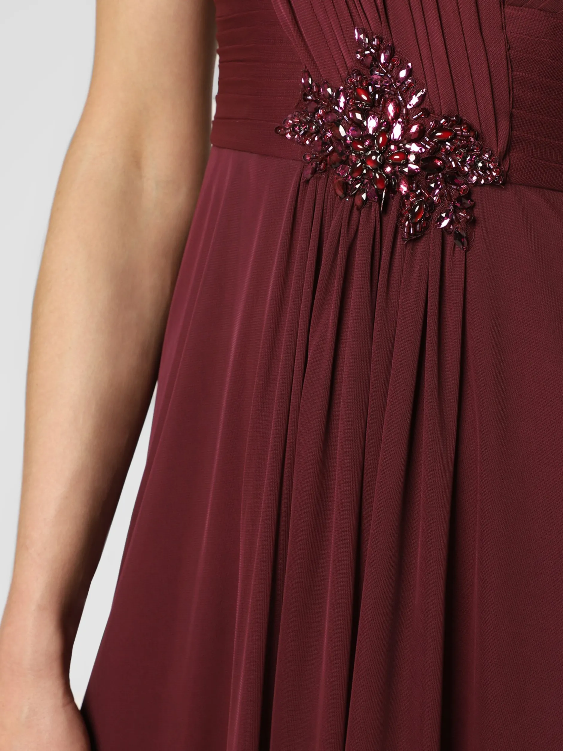 Luxuar Fashion Damen Abendkleid in aubergine
