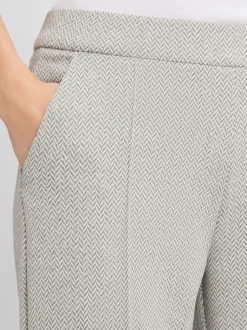 MAC Damen Hose - Chiara in grau weiß - Länge: lang