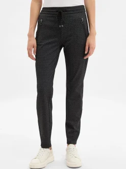 MAC Damen Hose - Easy in schwarz grau - Länge: lang