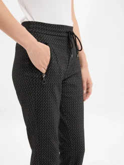 MAC Damen Hose - Easy in schwarz grau - Länge: lang