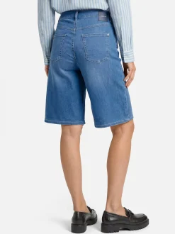 MAC Damen Jeans-Bermuda - Dream Wide in blau