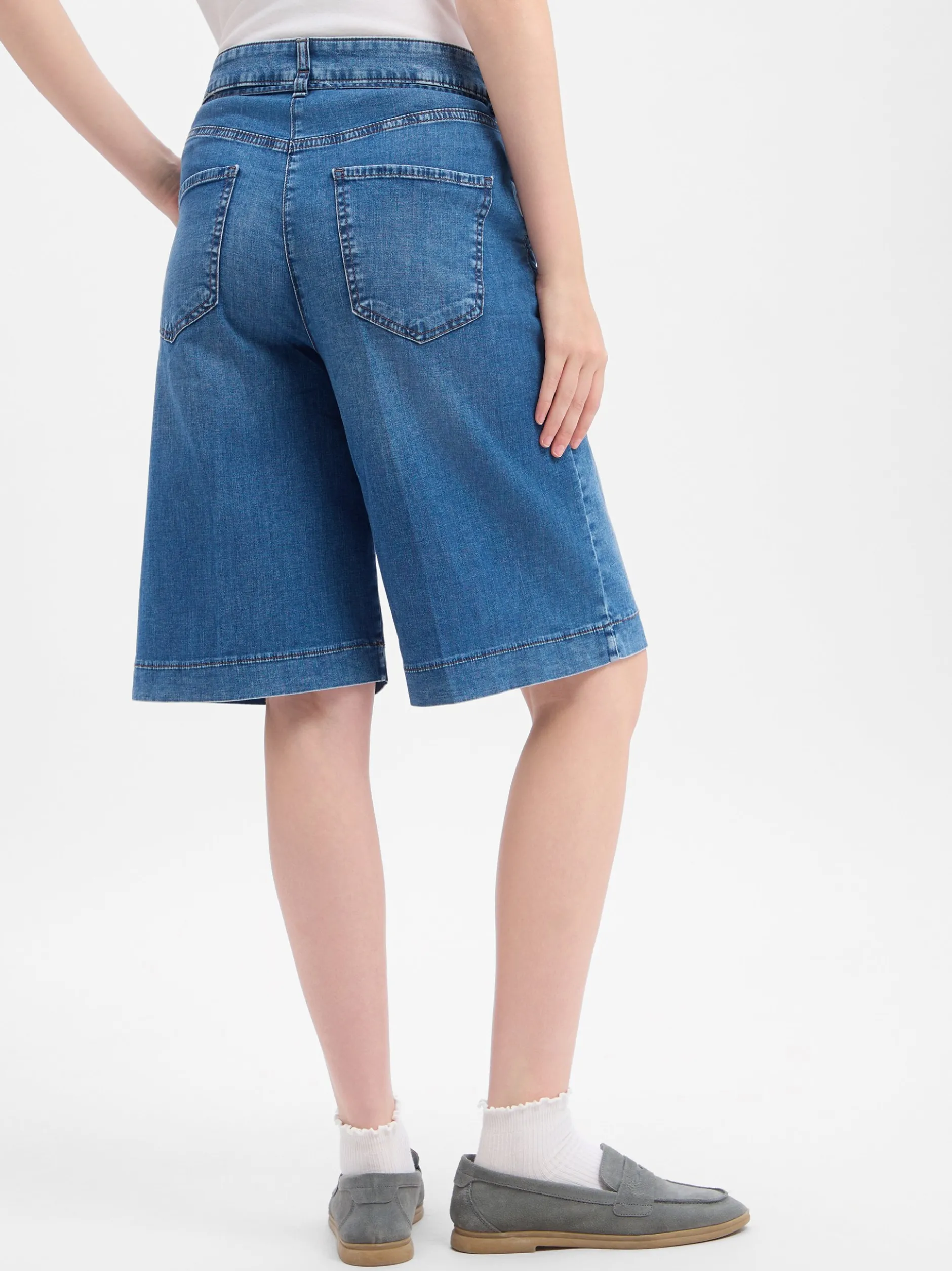 MAC Damen Jeans-Bermuda - Wendy in medium stone