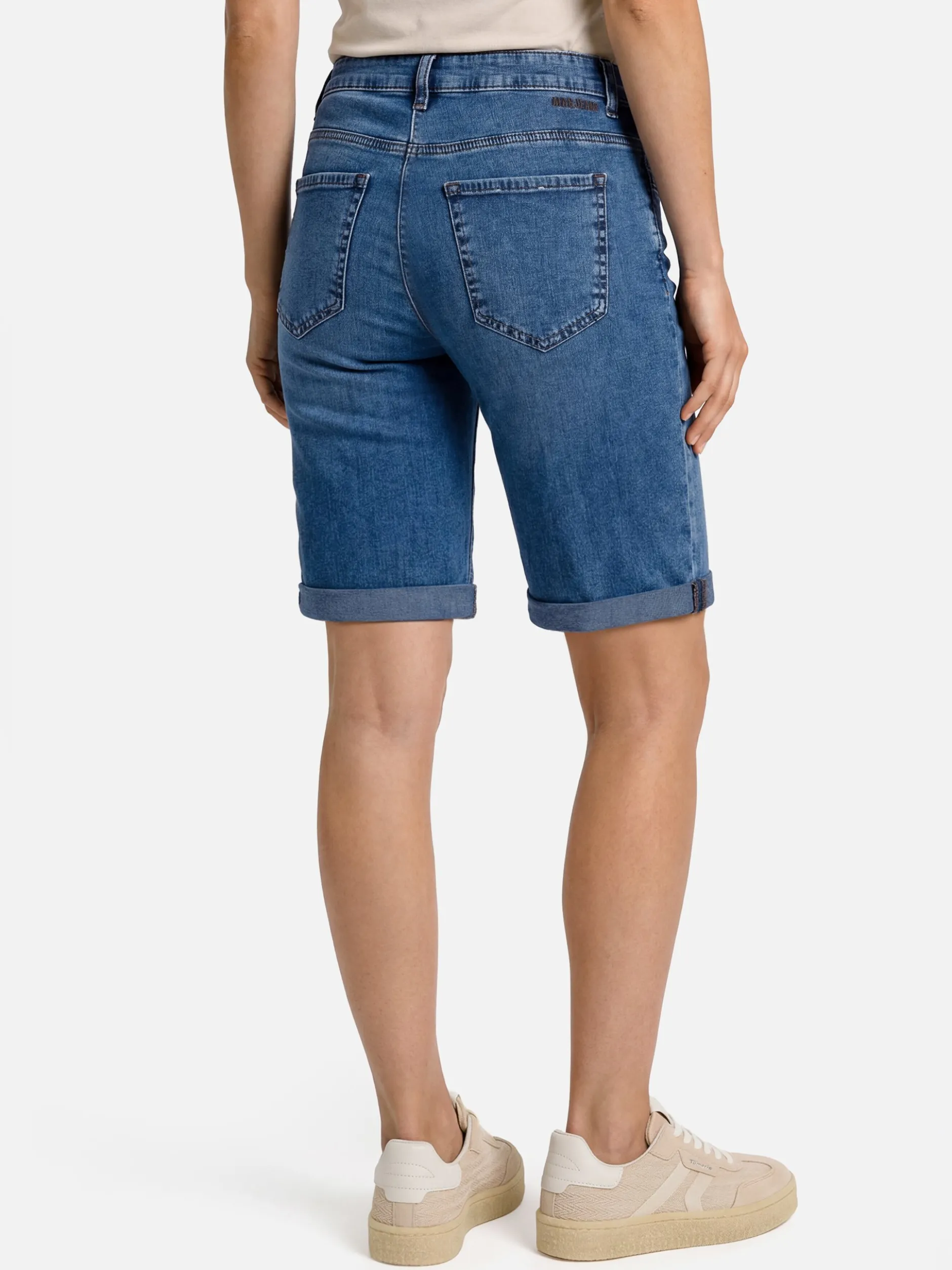 MAC Damen Jeansshorts in medium stone - Länge: mittel