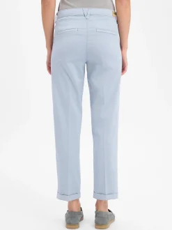 MAC Damen Stoffhose - Chino in hellblau