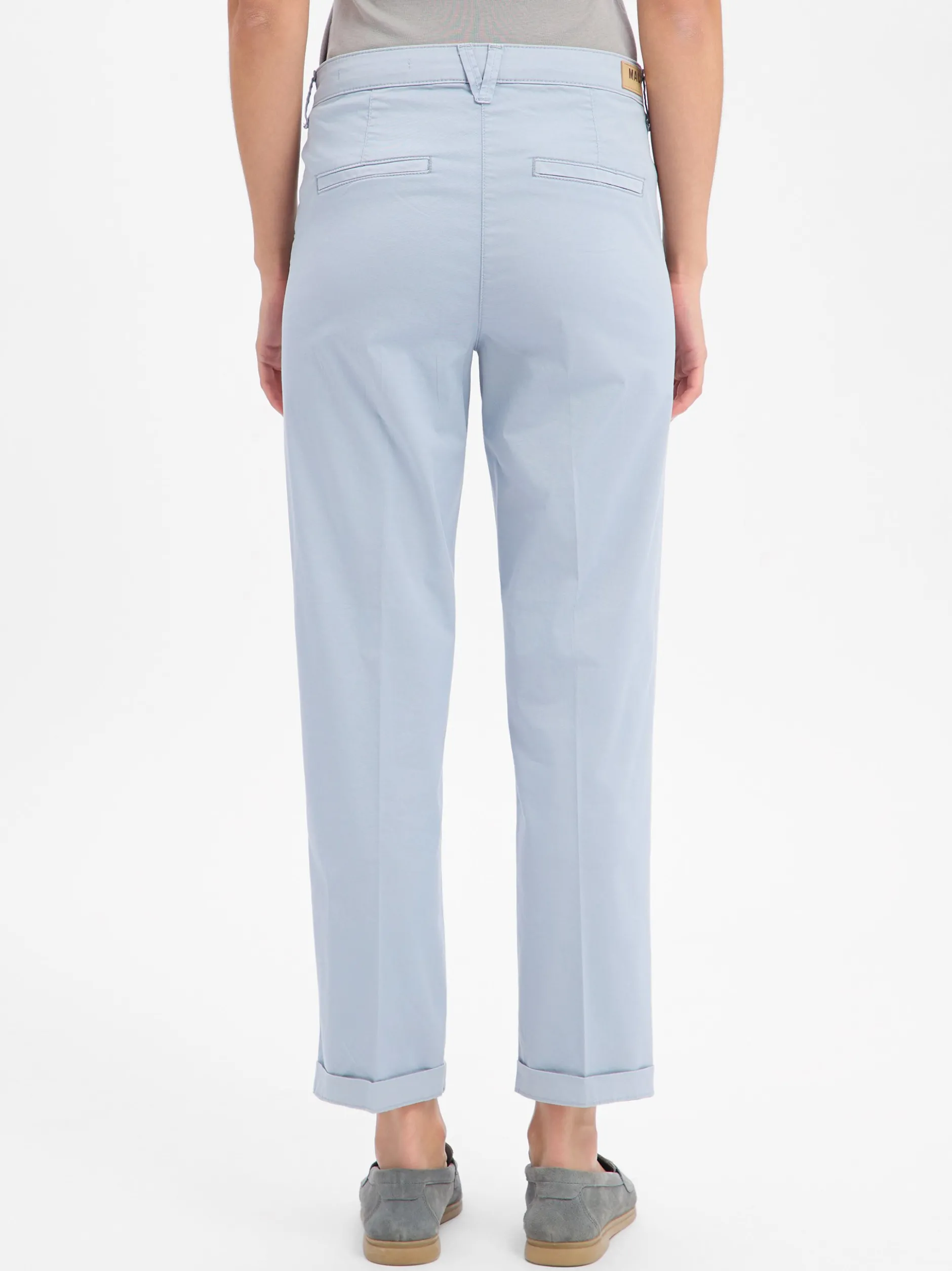 MAC Damen Stoffhose - Chino in hellblau