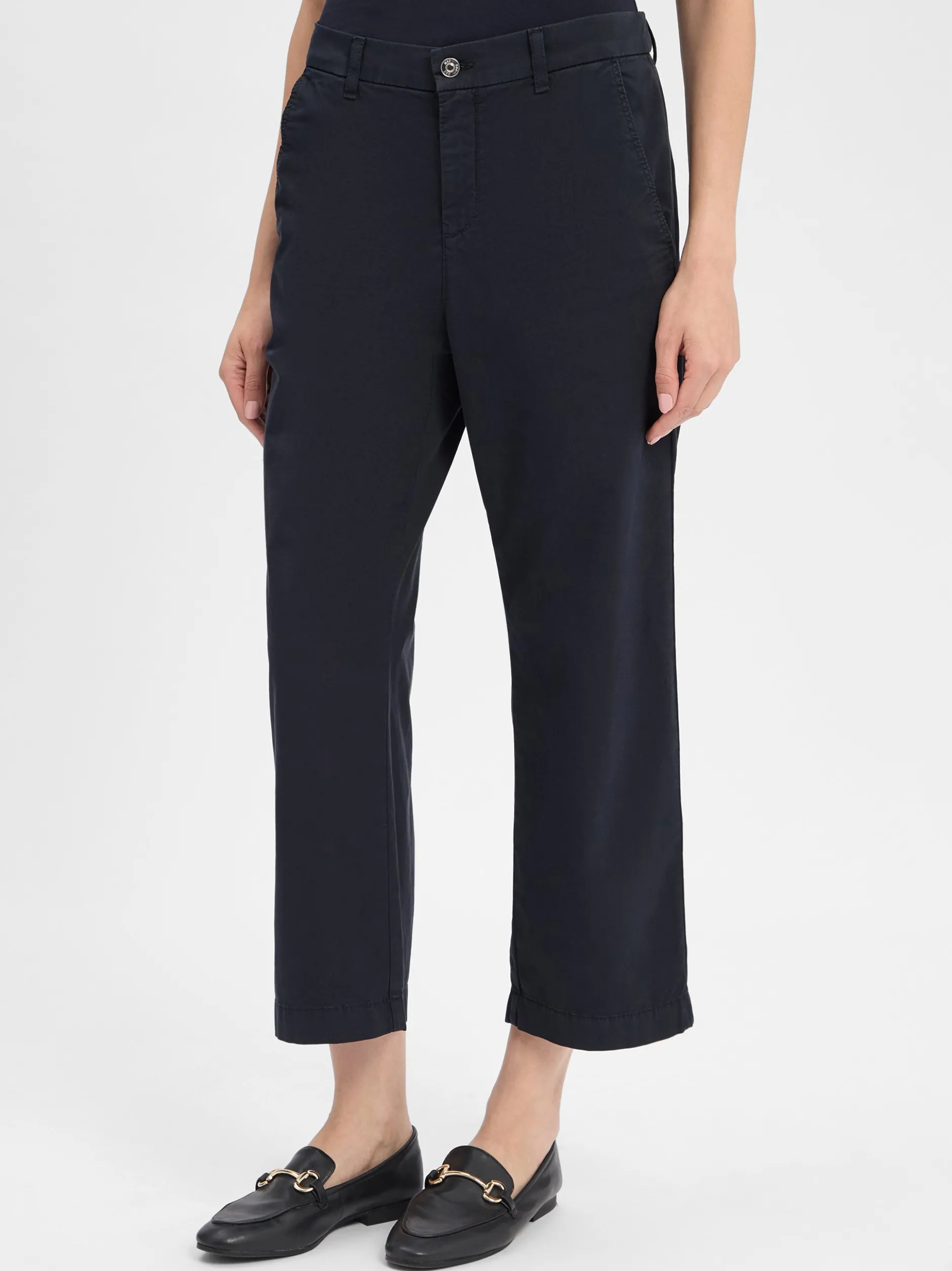 MAC Damen Stoffhose in marine - Länge: mittel