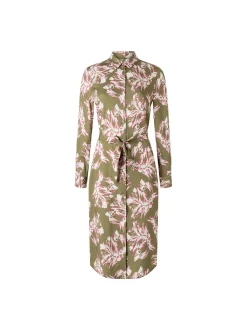 MAERZ Damen Blusenkleid in kiwi pink - Ärmel: langarm