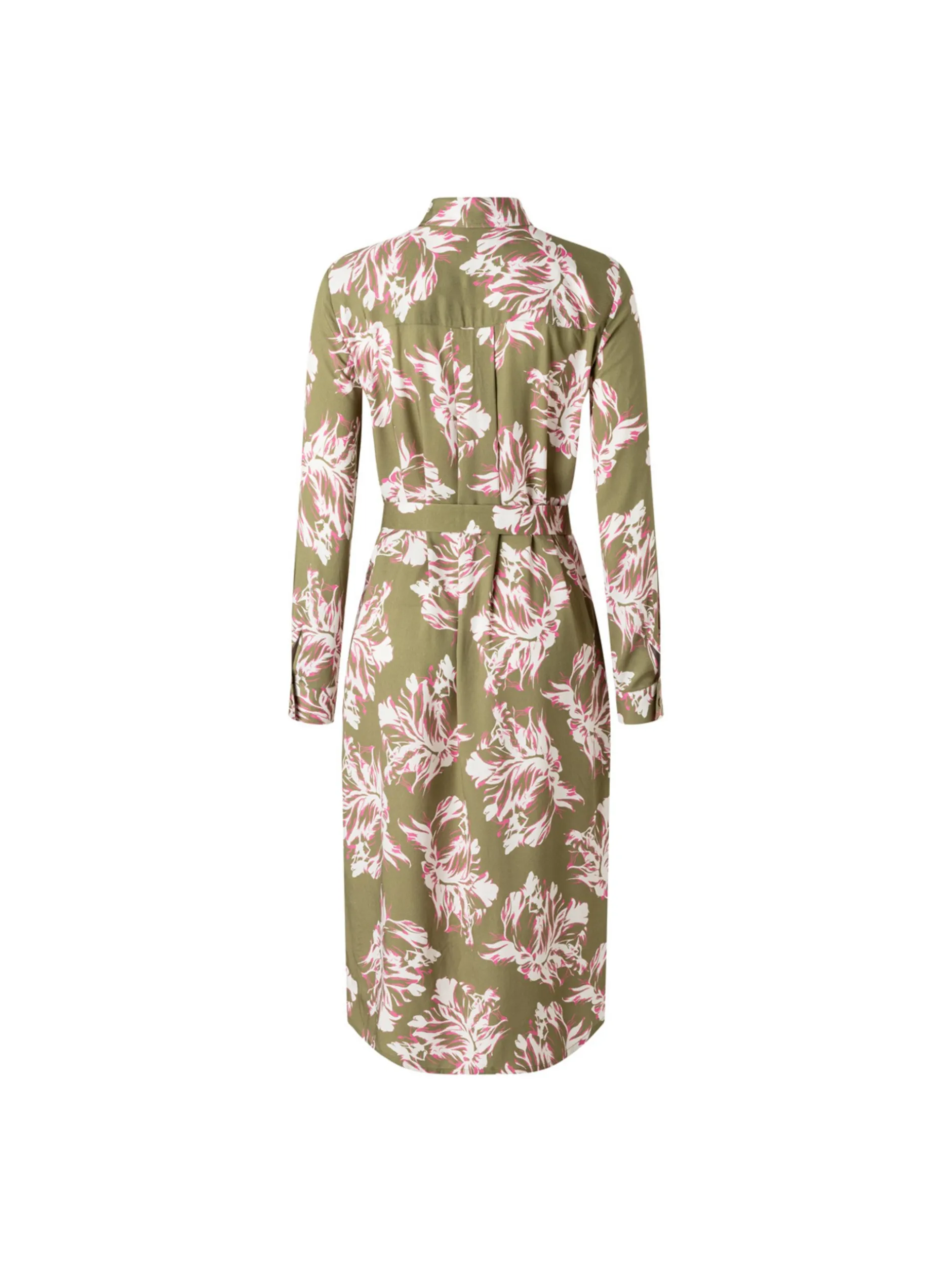 MAERZ Damen Blusenkleid in kiwi pink - Ärmel: langarm
