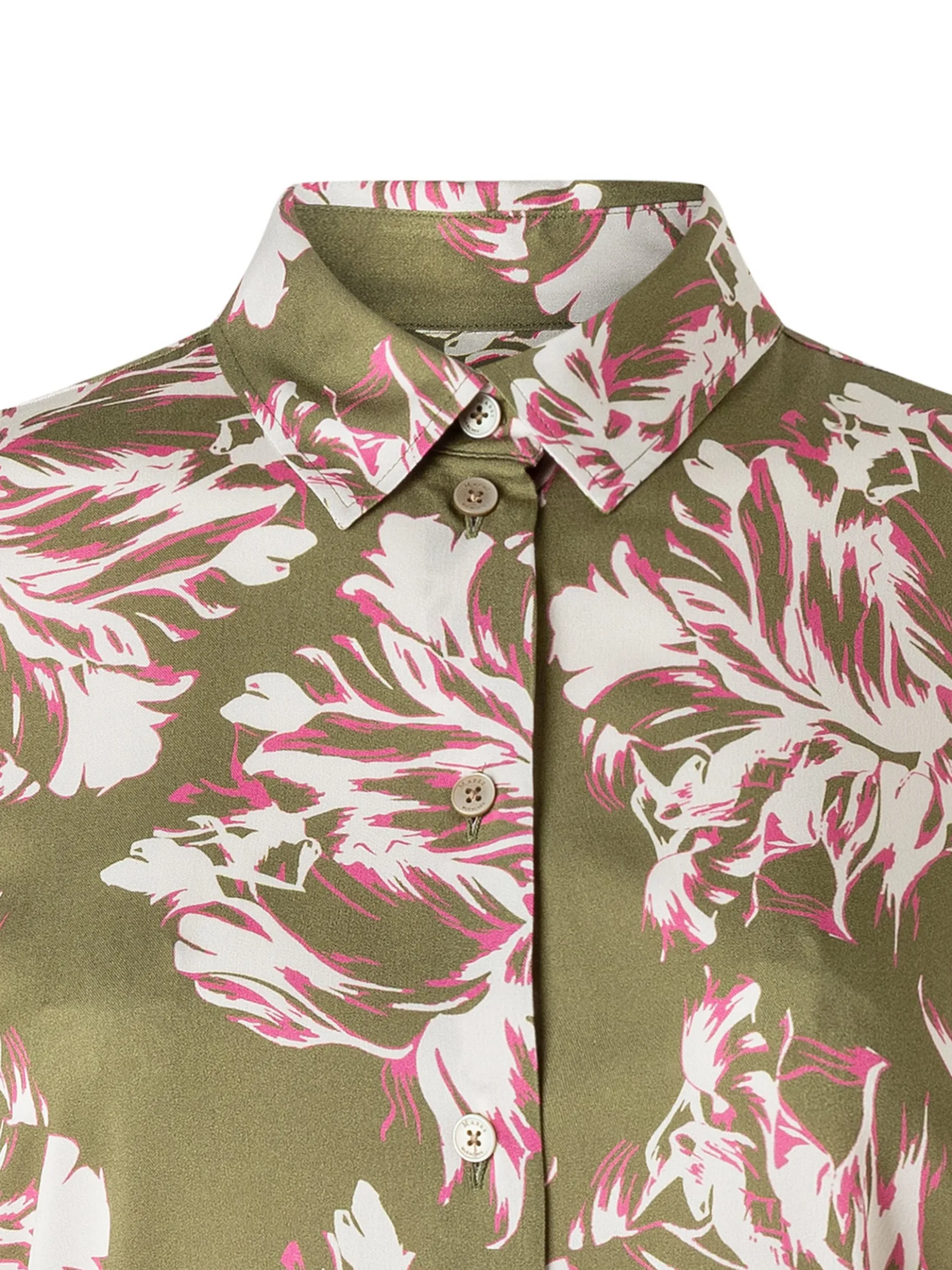 MAERZ Damen Blusenkleid in kiwi pink - Ärmel: langarm
