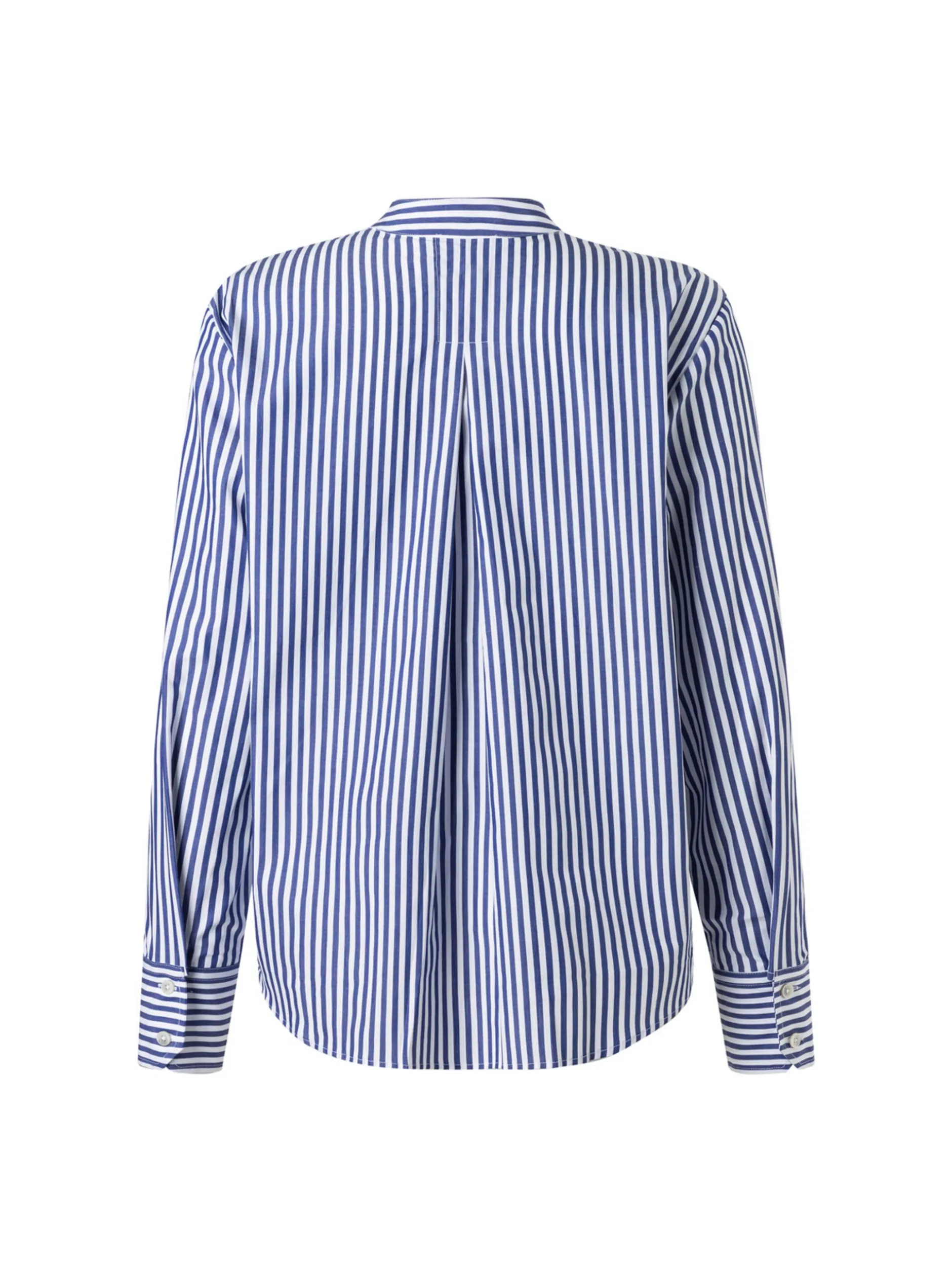 MAERZ Damen Hemdbluse in indigo weiß - Ärmel: langarm