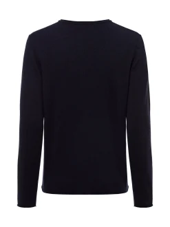 MAERZ Damen Strickjacke in marine - Ausschnitt: Rundhals