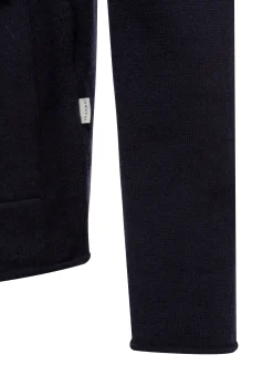 MAERZ Damen Strickjacke in marine - Ausschnitt: Rundhals