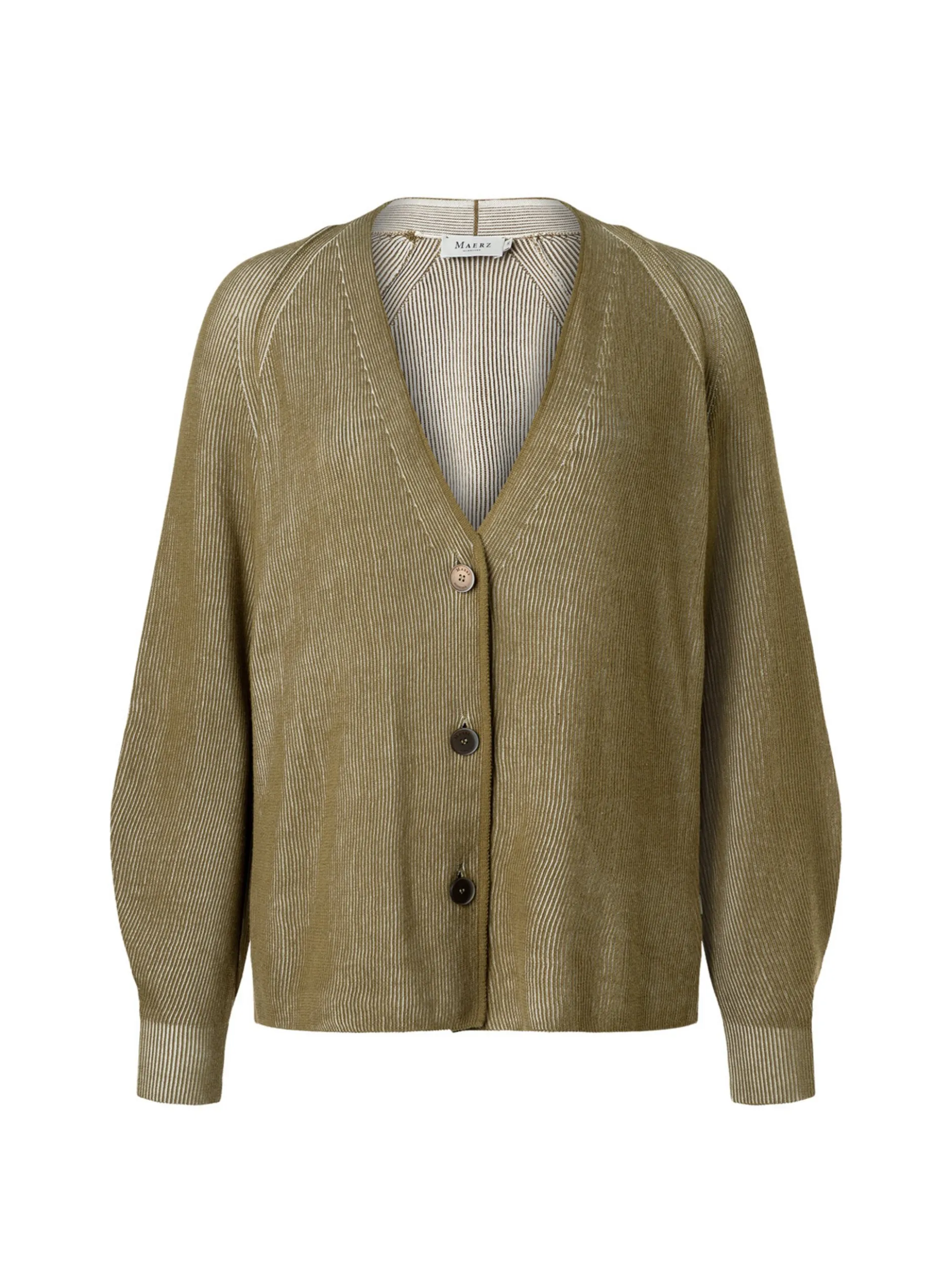 MAERZ Damen Strickjacke in oliv - Ärmel: langarm