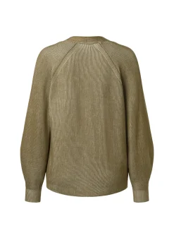MAERZ Damen Strickjacke in oliv - Ärmel: langarm