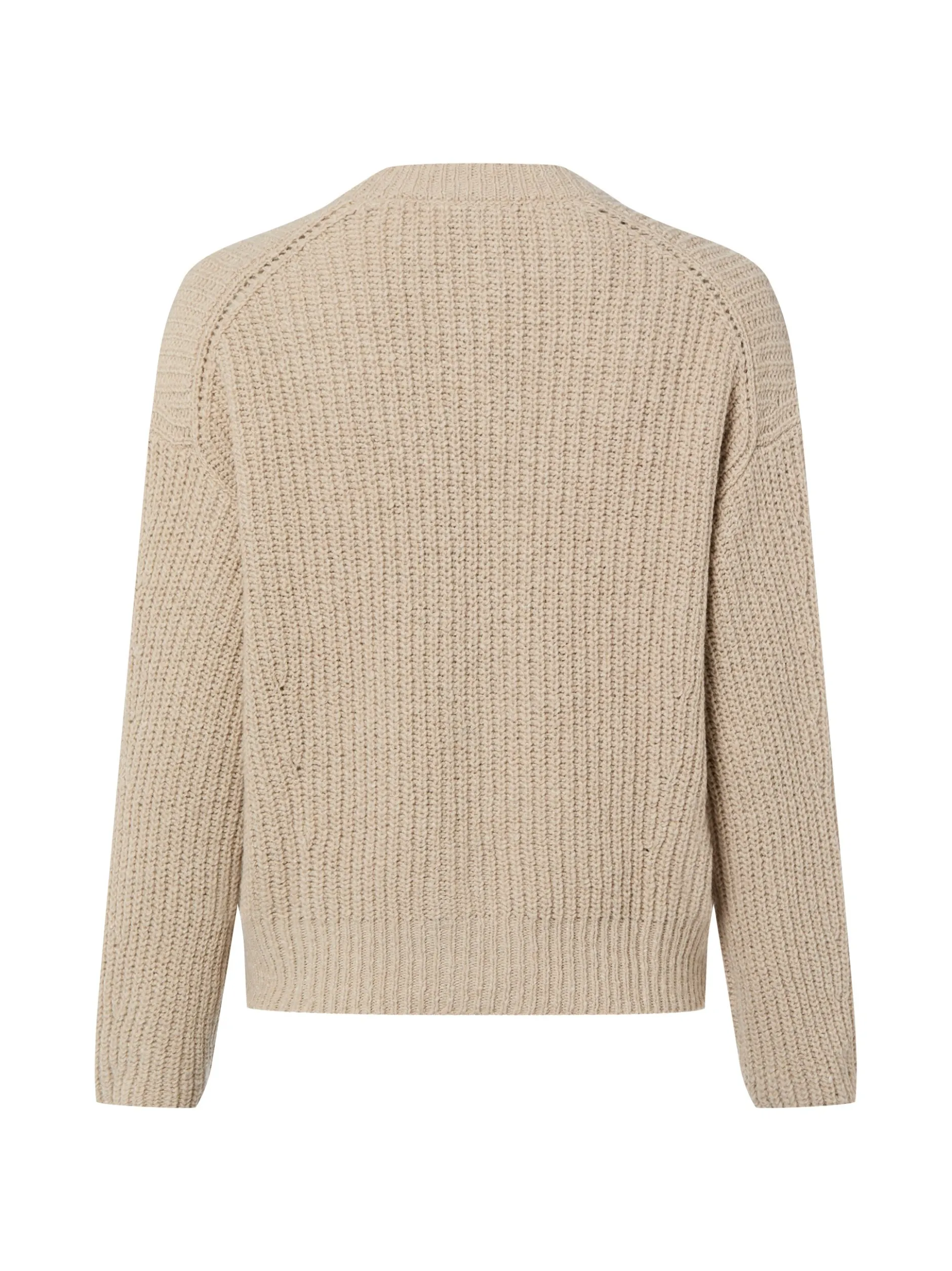 MAERZ Damen Strickjacke mit Schurwoll-Anteil in kitt