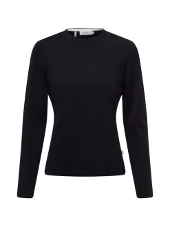 MAERZ Damen Strickpullover aus Schurwolle in marine