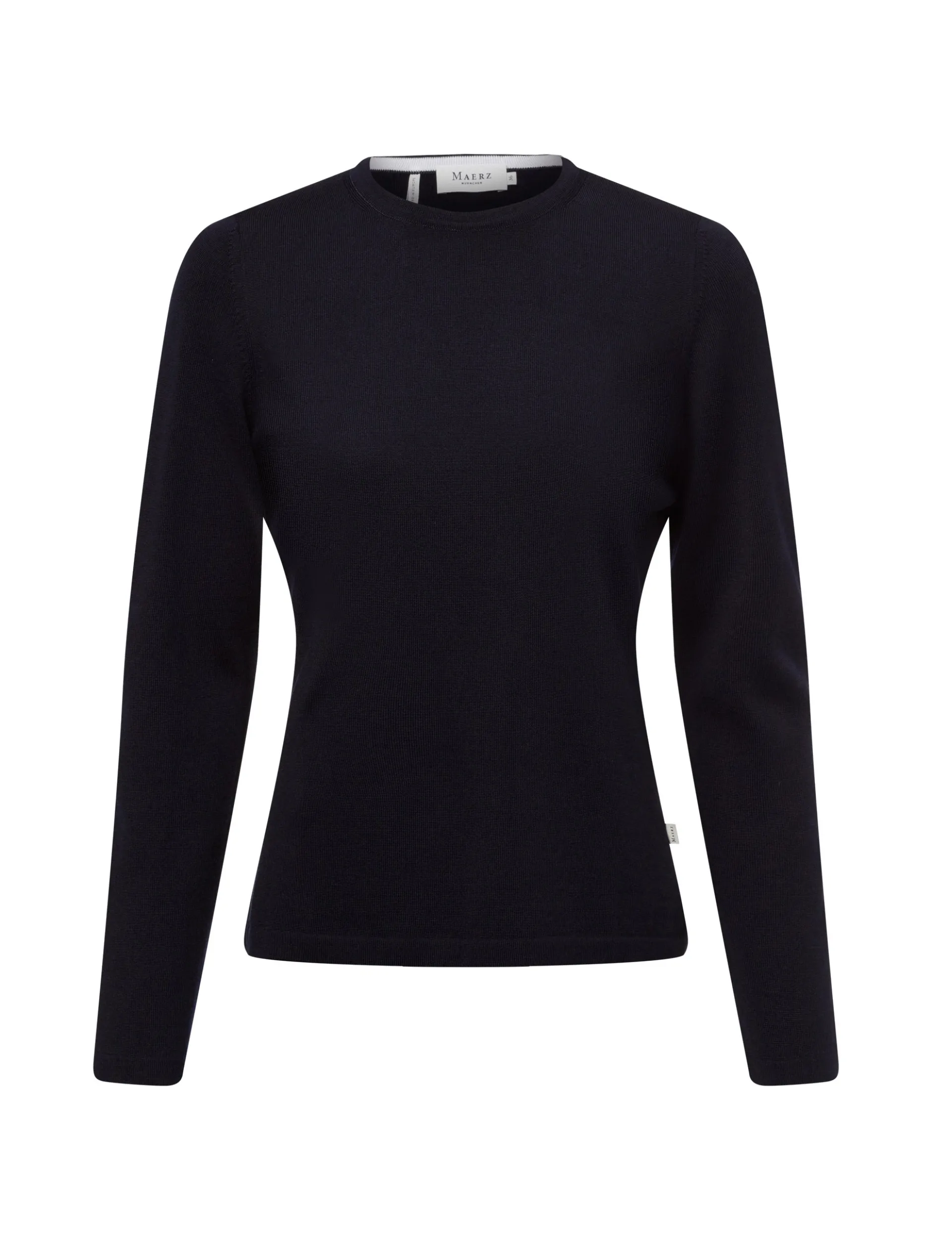 MAERZ Damen Strickpullover aus Schurwolle in marine