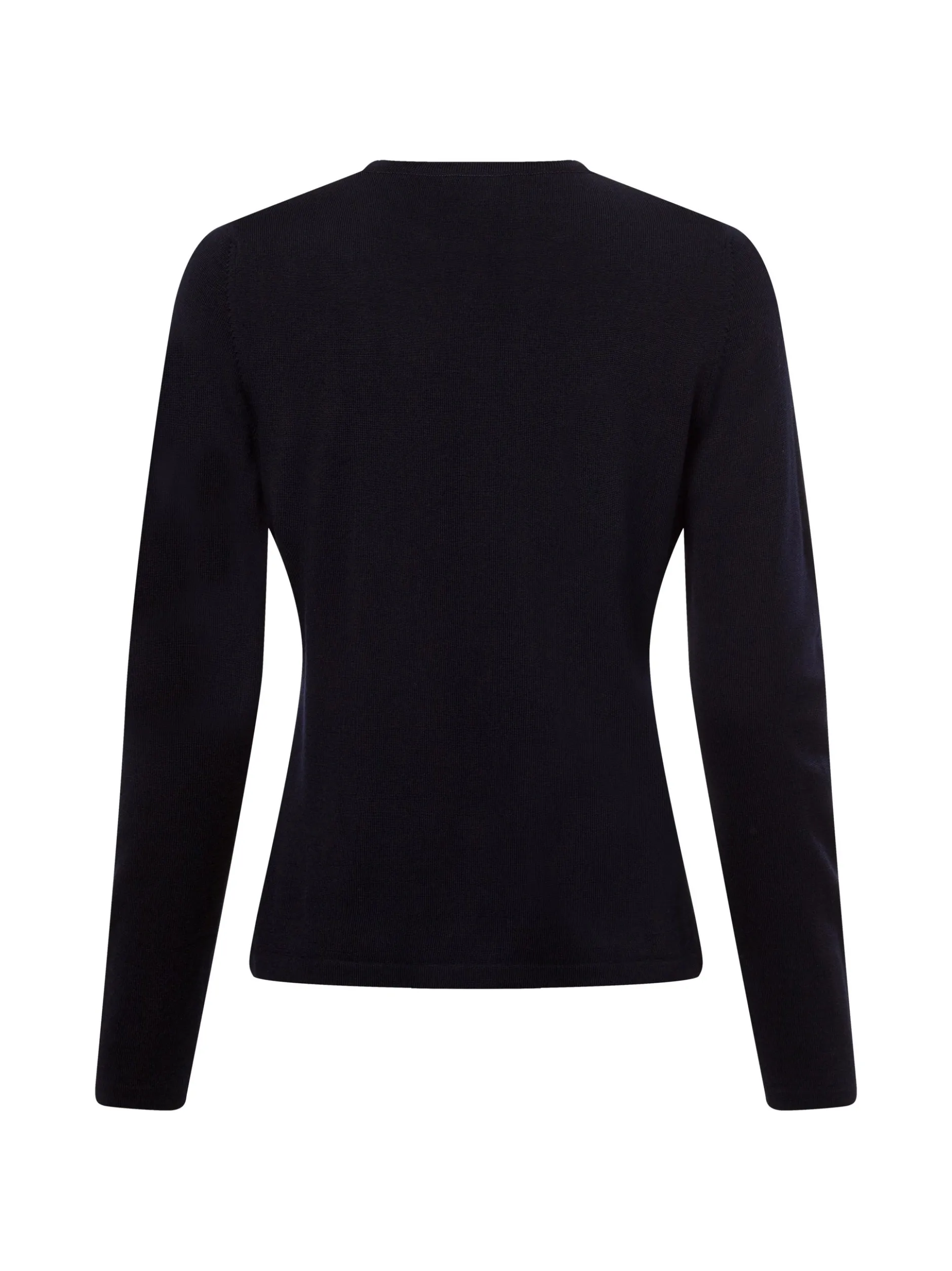MAERZ Damen Strickpullover aus Schurwolle in marine