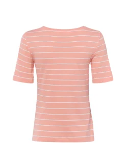 MAERZ Damen T-Shirt in aprikot weiß - Ärmel: kurzarm