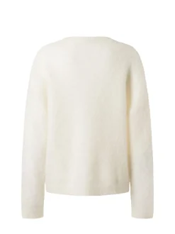 MAERZ Dmen Strickpullover mit Mohair-Anteil in ecru