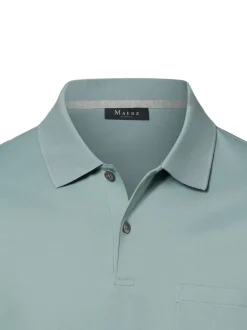 MAERZ Herren Poloshirt in mint - Ausschnitt: Polokragen