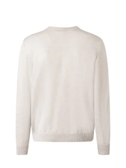 MAERZ Herren Strickpullover aus Schurwolle in kitt