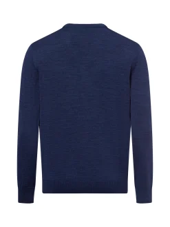 MAERZ Herren Strickpullover aus Merinowolle in marine