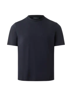 MAERZ Herren T-Shirt in marine - Ausschnitt: Rundhals
