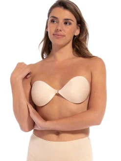 MAGIC Bodyfashion Damen Klebe-BH - Push-up - Backless Beauty in beige