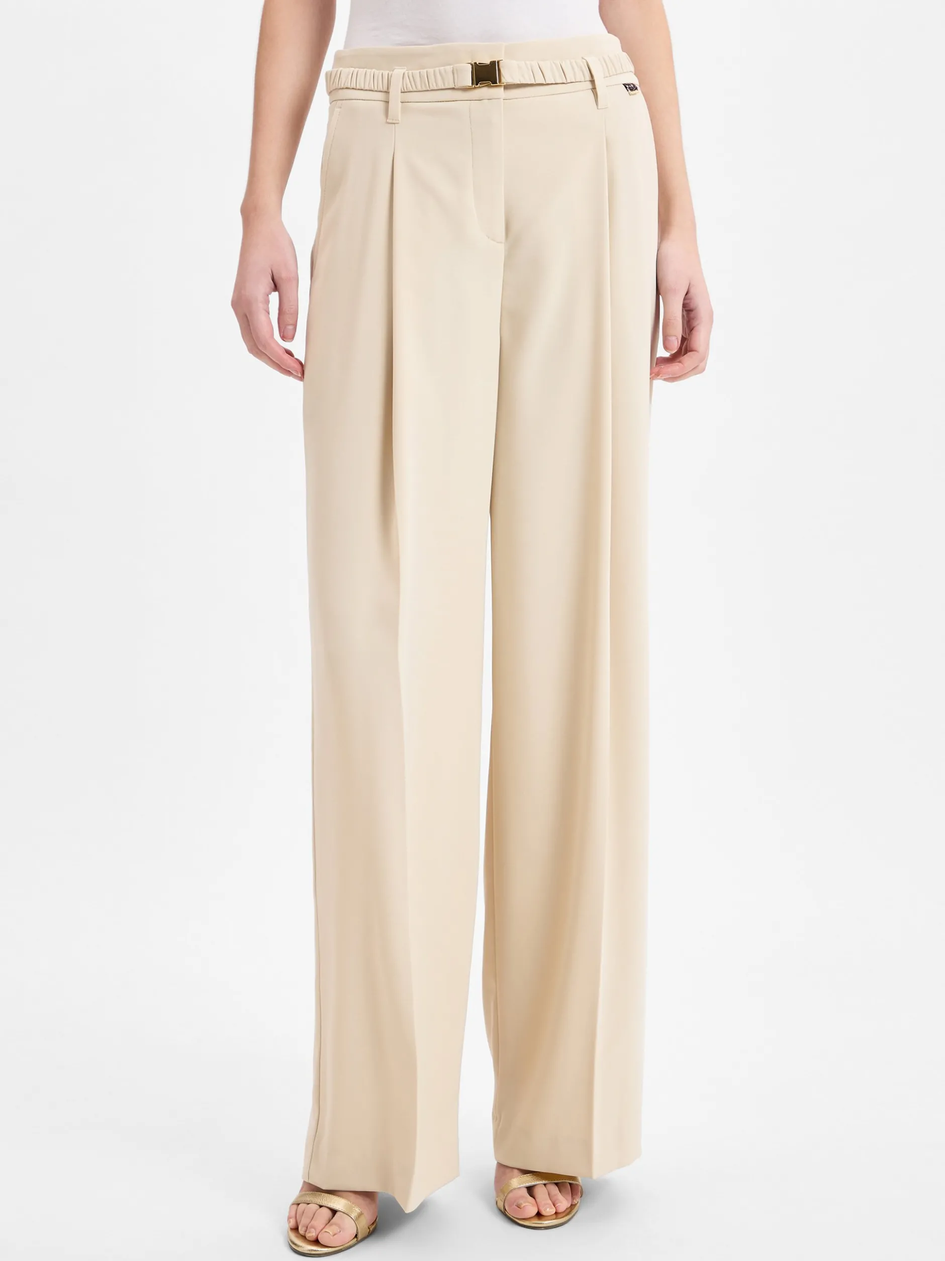 Marc Cain Collections Damen Bundfaltenhose in beige