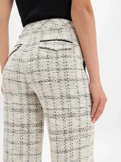 Marc Cain Collections Damen Baukasten-Stoffhose - Wukari in ecru schwarz