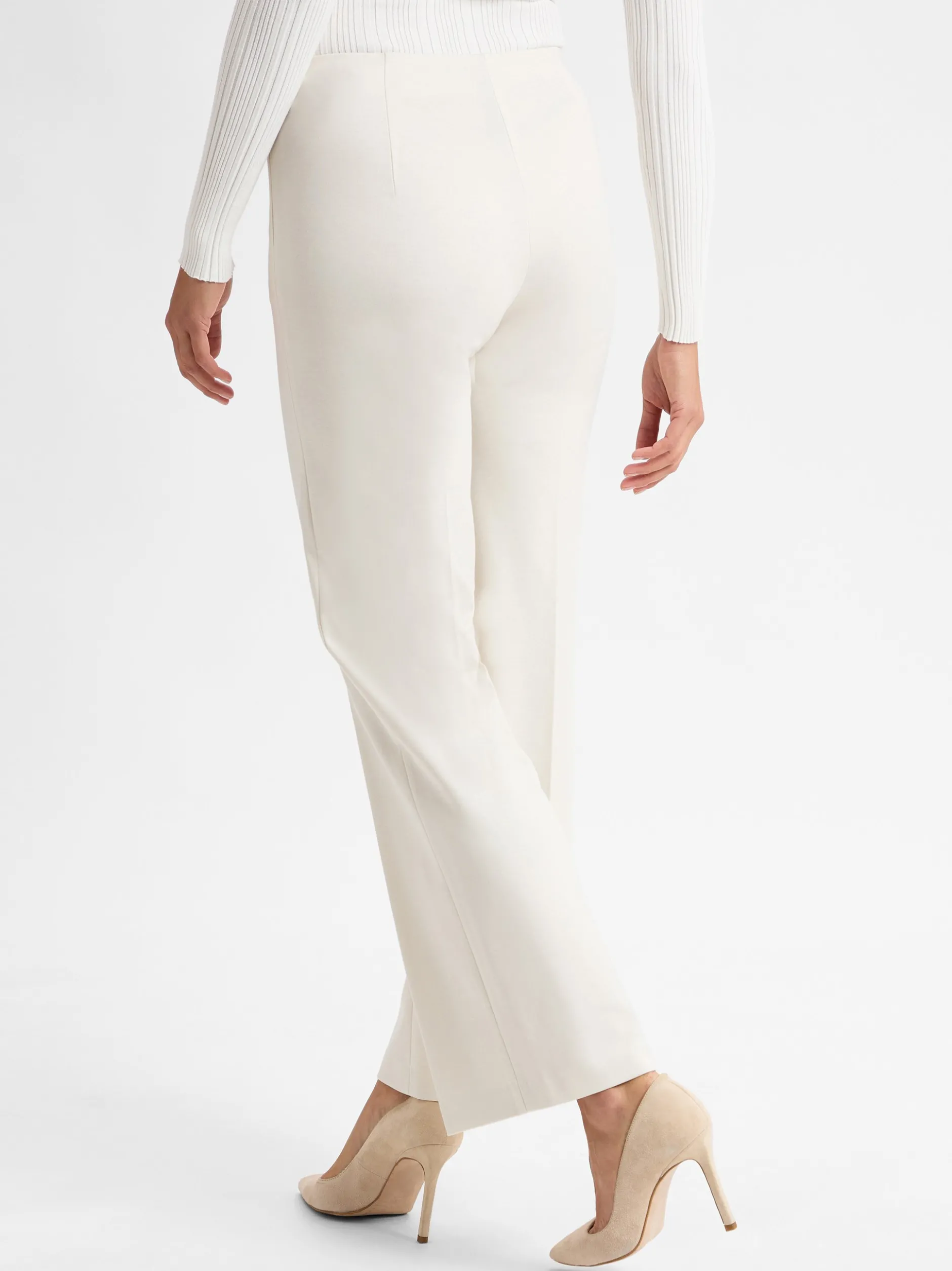 Marc Cain Collections Damen Baukasten-Stoffhose in ecru