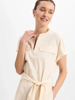 Marc Cain Collections Damen Blusenkleid in vanille