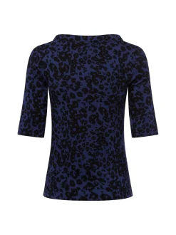Marc Cain Collections Damen Jersey-Shirt in indigo schwarz