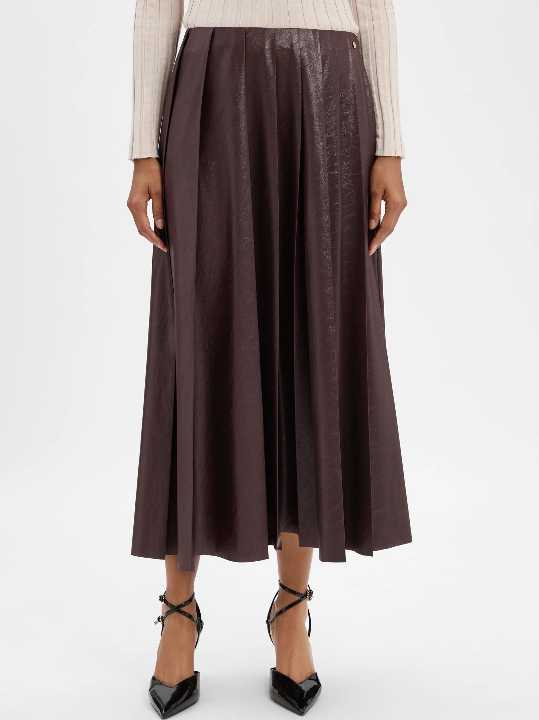Marc Cain Collections Damen Midirock in schoko