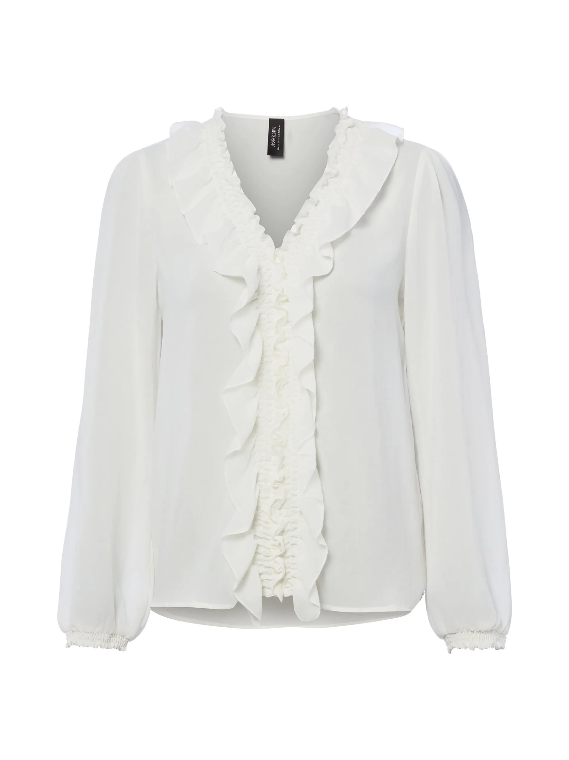 Marc Cain Collections Damen Rüschenbluse in ecru