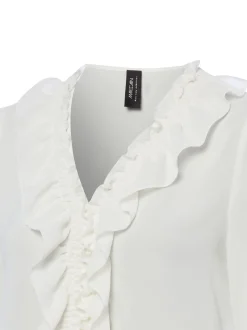 Marc Cain Collections Damen Rüschenbluse in ecru