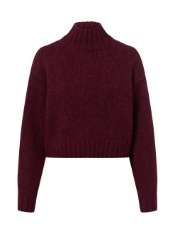 Marc Cain Collections Damen Strickpullover mit Alpaka-Anteil in bordeaux himbeer
