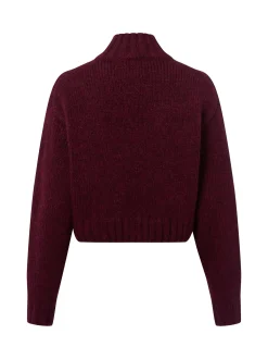 Marc Cain Collections Damen Strickpullover mit Alpaka-Anteil in bordeaux himbeer